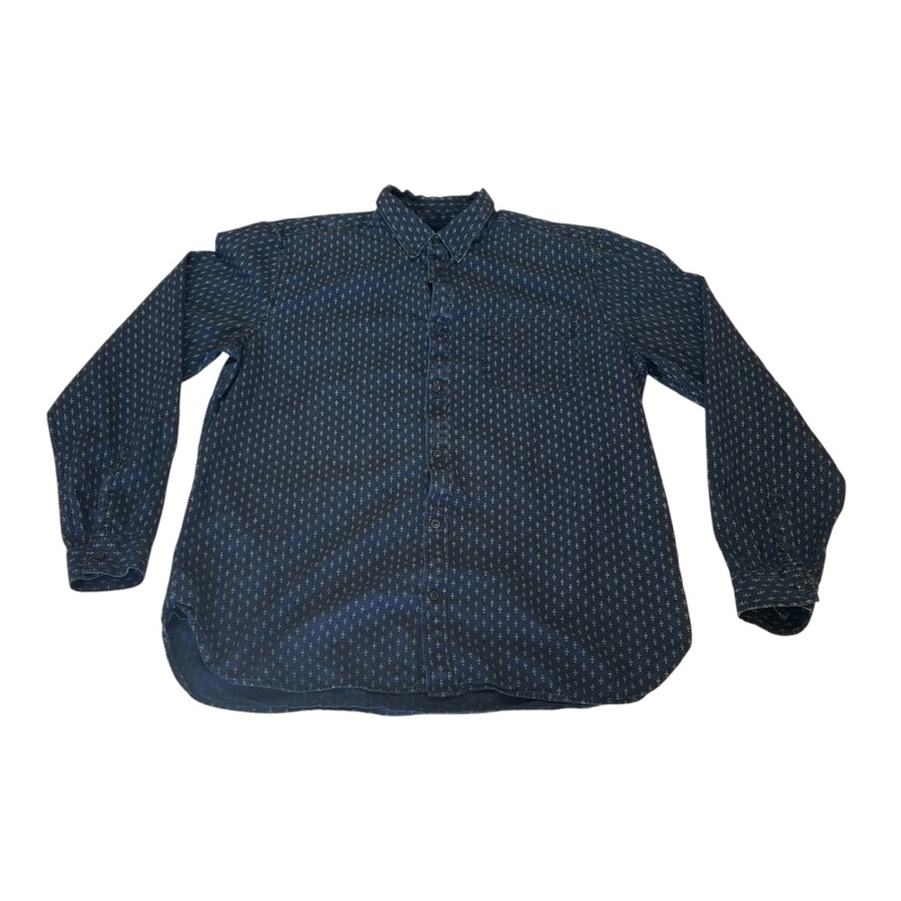 Gap 1969 Indigo Long Sleeves Button Down Shirt Men’s Size XL 100% Cotton Preppy